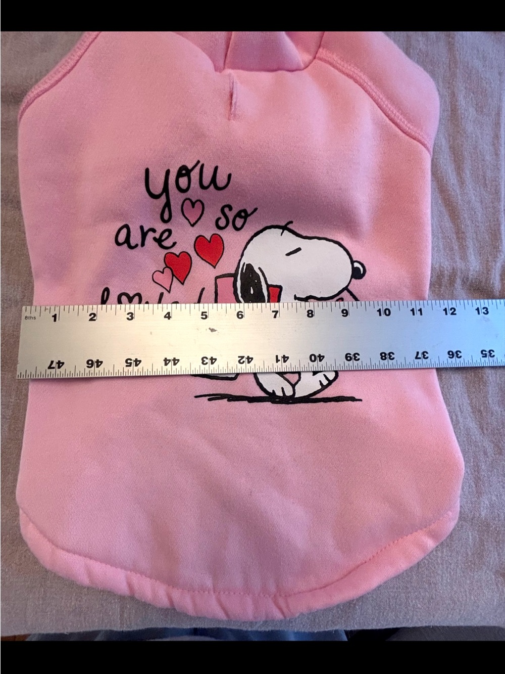 Peanuts Pink Snoopy Heart Pet Hoodie